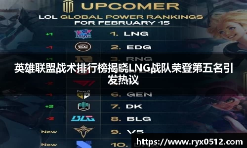 英雄联盟战术排行榜揭晓LNG战队荣登第五名引发热议