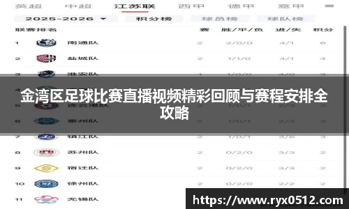 金湾区足球比赛直播视频精彩回顾与赛程安排全攻略
