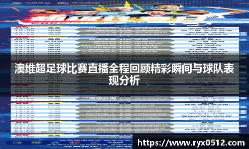 澳维超足球比赛直播全程回顾精彩瞬间与球队表现分析