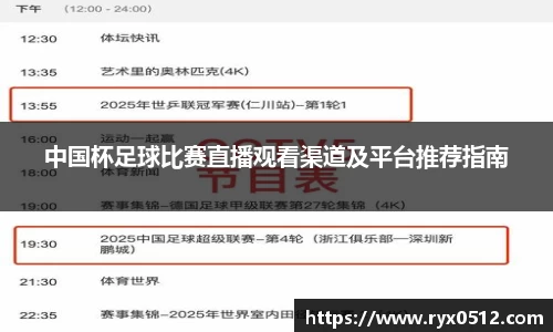 中国杯足球比赛直播观看渠道及平台推荐指南